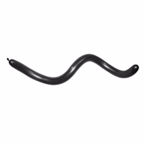 Pack of 20 black modelling latex balloons, each 7.5cm x 150cm, perfect for creative event decor and balloon sculptures.