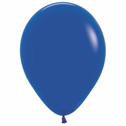 Pack of 50 vibrant 12cm royal blue latex balloons, perfect for any celebration or event decor.
