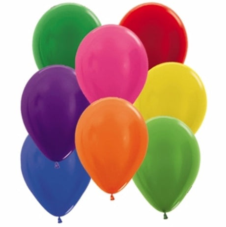 Pack of 100 metallic pearl balloons, 30cm, perfect for any celebration with vibrant colors and durable latex material.