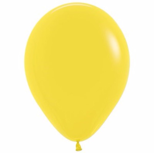 Bright yellow latex balloons, 30cm, pack of 100, perfect for celebrations, durable for indoor/outdoor use.