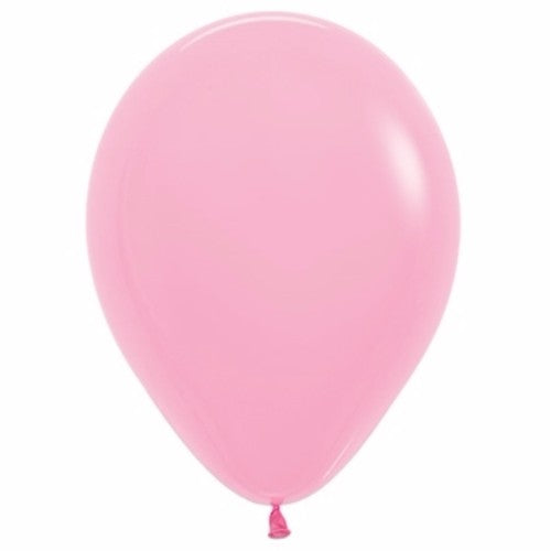 Pack of 25 pink bubblegum latex balloons, 30cm, perfect for celebrations and festive decorations.