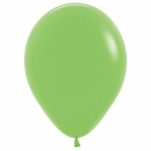 Vibrant 12cm lime green latex balloons, pack of 50, perfect for parties and celebrations, durable and easy to inflate.
