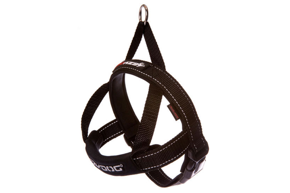 Dog Harness - EzyDog QF Black  - 2XS