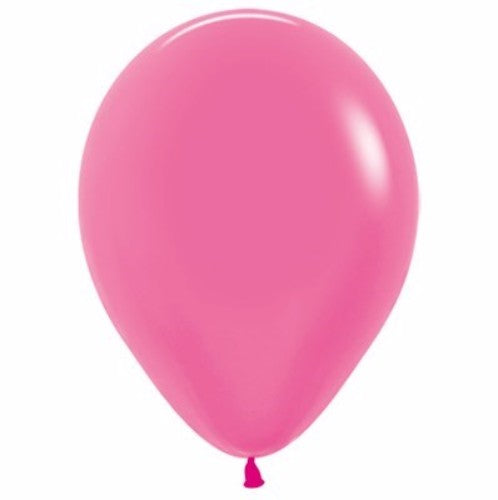 Pack of 100 Neon Magenta Fuchsia balloons by SEMPERTEX, perfect for vibrant party decorations and celebrations.