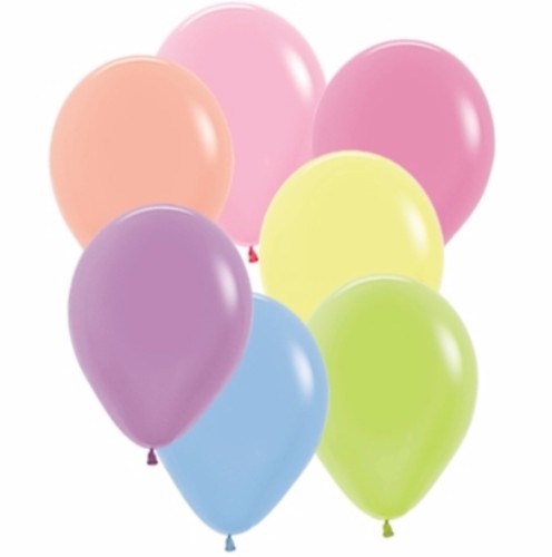 Vibrant neon assorted balloons in a pack of 25, perfect for adding color to celebrations and events.