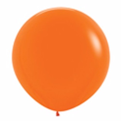 Pack of 2 bright 90cm orange latex balloons, perfect for vibrant party decorations and festive events.
