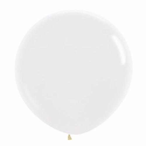 Pack of 2 extra-large 90cm Jewel Crystal Diamond Clear Balloons for elegant party decor and celebrations.