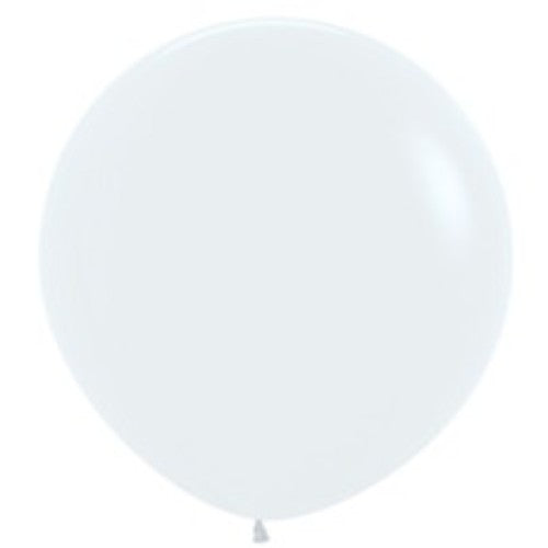 90cm Pearl White latex balloons in a pack of 2, perfect for elegant celebrations and durable for long-lasting helium use.