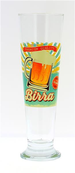 Beer Glass - Retro Print - 400mls
