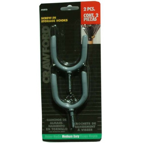 Durable PVC screw-in tool hooks for efficient organization, supporting up to 6.75 kg with a protective grip.