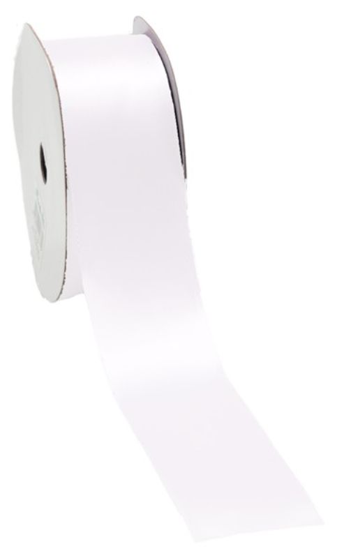 Satin Ribbon Single Face in Bridal White