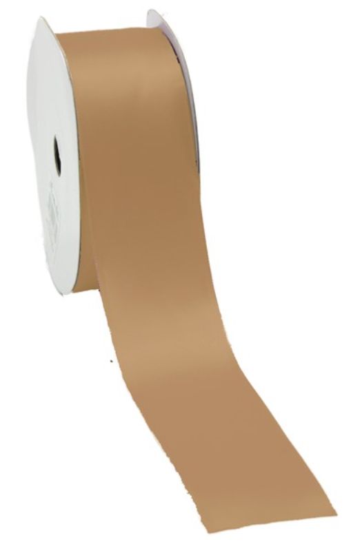 Elegant 38mm sable satin ribbon, perfect for gift wrapping, scrapbooking, and floral arrangements, 25m long.