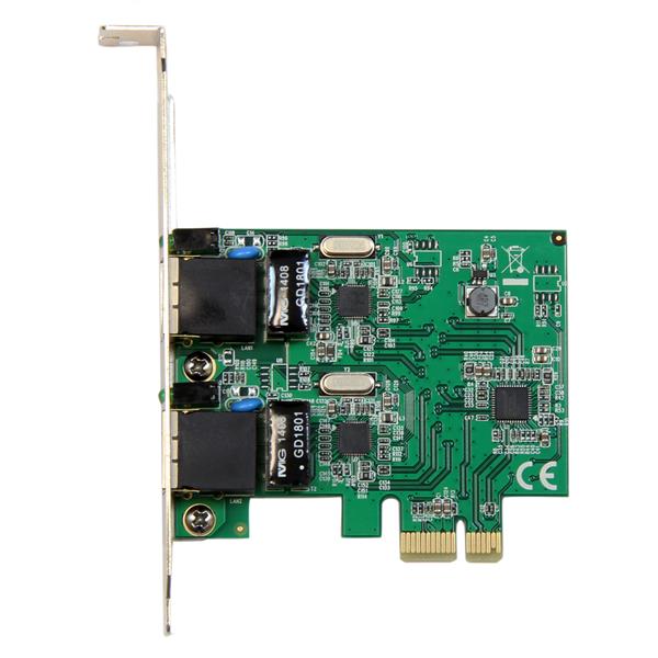 Dual Port Gigabit PCIe Network Adapter Card - High-Speed Ethernet NIC for Servers & Workstations