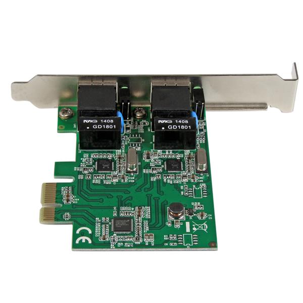 Dual Port Gigabit PCIe Network Adapter Card - High-Speed Ethernet NIC for Servers & Workstations