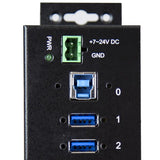 10-Port Industrial USB 3.0 Hub with ESD and Surge Protection for High-Speed Device Connectivity