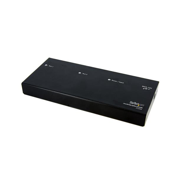 High-Performance 2 Port DVI Video Splitter with Audio for Dual Displays, 1080p Support