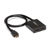 4K HDMI 2-Port Video Splitter - Powered by USB or Adapter - Dual Output for 4K 30Hz