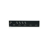High-speed 4-port HDMI splitter with signal amplifier for 1080p video, ideal for home theaters and presentations.