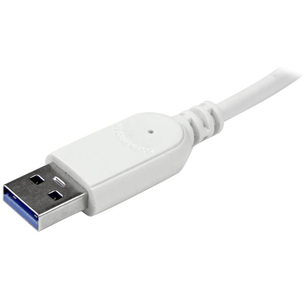 3-Port USB 3.0 Hub with Gigabit Ethernet - Portable USB Hub and Ethernet Adapter for MacBook