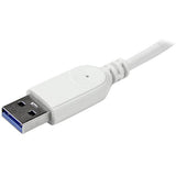 3-Port USB 3.0 Hub with Gigabit Ethernet - Portable USB Hub and Ethernet Adapter for MacBook