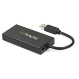 3 Port USB 3.0 Hub with Gigabit Ethernet Adapter - Aluminum Portable Connectivity Solution