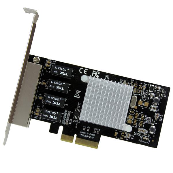 4-Port Gigabit Ethernet Network Card with Intel I350 for high-speed connectivity and advanced networking features.