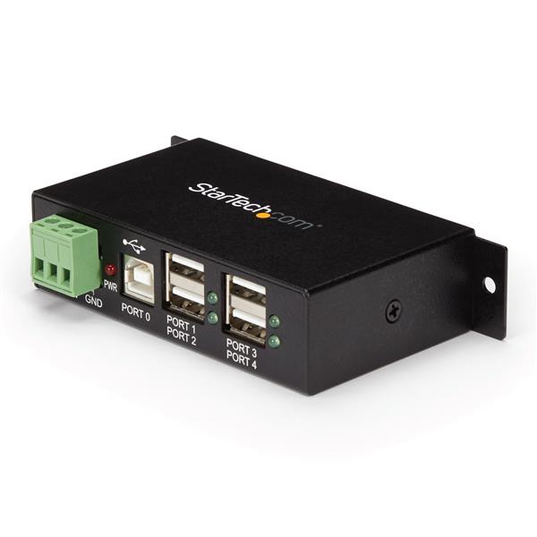 Rugged 4-Port Industrial USB Hub - Mountable USB 3.0 Hub for Workspaces & Server Rooms