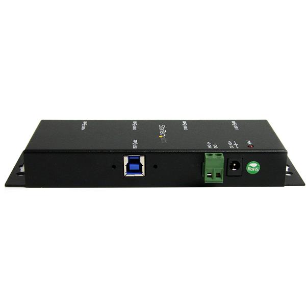 High-Speed 4-Port Industrial USB 3.0 Hub - Heavy-Duty, Mountable, and ESD Protected