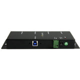 High-Speed 4-Port Industrial USB 3.0 Hub - Heavy-Duty, Mountable, and ESD Protected