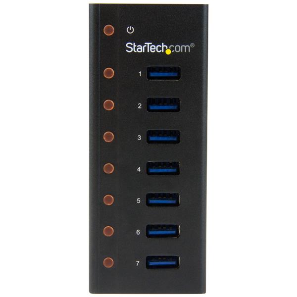 Ultimate 7-Port USB 3.0 Hub with Metal Enclosure - Desktop & Wall-Mountable USB Splitter