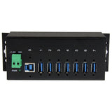 7-Port USB 3.0 Industrial Hub with ESD Protection for Harsh Environments & Fast Charging