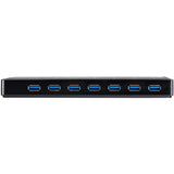 7-Port USB 3.0 Hub with 2 Fast-Charging 2.4A Ports - Ideal for Home & Office Use