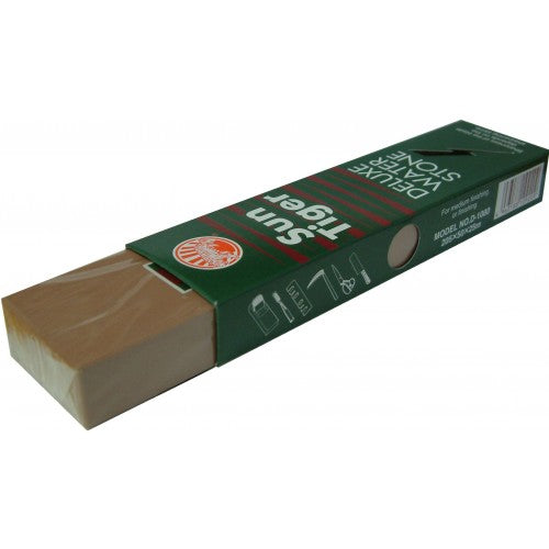 Sun Tiger Medium Water Stone #D-1080, 8x2x1 inches, perfect for sharpening kitchen and outdoor knives with 1000 grit.