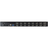 16-Port 1U Rackmount USB KVM Switch with OSD, Cables & Lifetime Support for Server Management