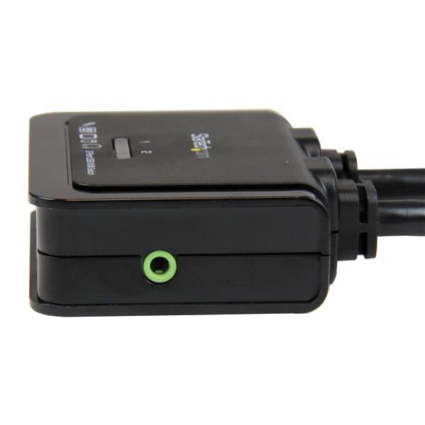 2 Port USB HDMI Cable KVM Switch with Audio and Remote Switch – USB Powered