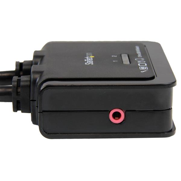 2 Port USB HDMI Cable KVM Switch with Audio and Remote Switch – USB Powered