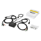 2-Port HDMI KVM Switch with Built-In Cables - Control 2 Computers with 4K 60Hz Video Output