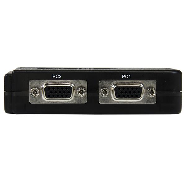 2 Port USB KVM Switch Kit with Audio, Cables & High-Resolution VGA Support for Dual Computers