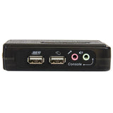 2 Port USB KVM Switch Kit with Audio, Cables & High-Resolution VGA Support for Dual Computers