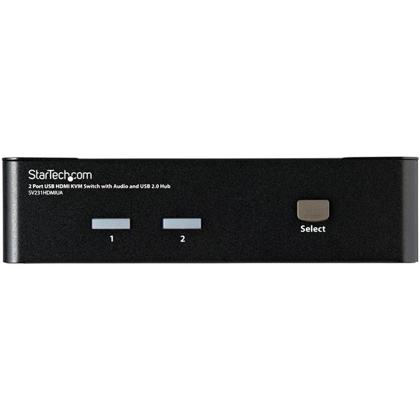 High-Performance 2-Port USB HDMI KVM Switch with Audio, USB Hub & 1920x1200 Support