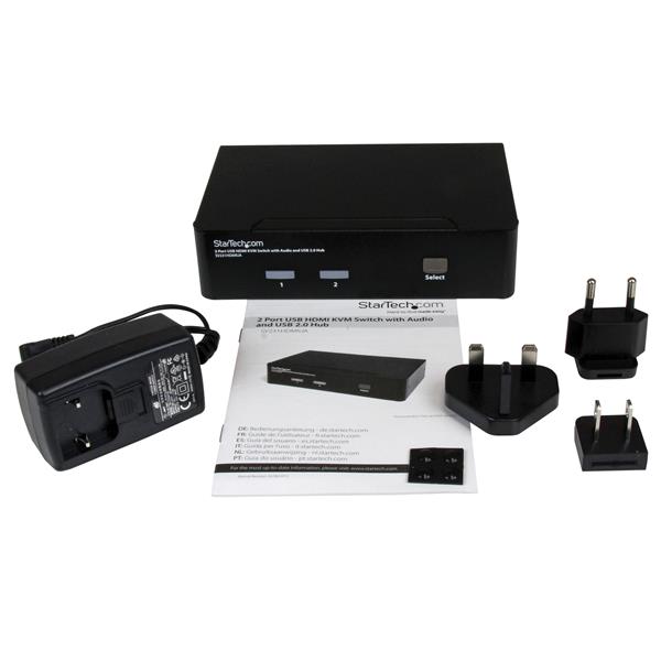 High-Performance 2-Port USB HDMI KVM Switch with Audio, USB Hub & 1920x1200 Support