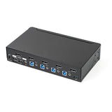 4-Port DisplayPort KVM Switch with USB 3.0 Hub & 4K Resolution for Seamless Multi-Computer Control