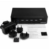 4-Port DisplayPort KVM Switch with USB 3.0 Hub & 4K Resolution for Seamless Multi-Computer Control