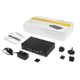 4 Port DisplayPort KVM Switch 4K 60Hz DP 1.2 with USB Hub - TAA Compliant for Windows & Mac