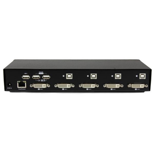 4-Port USB DVI KVM Switch with DDM Fast Switching Technology - High-Def Resolution & Cables