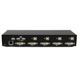 4-Port USB DVI KVM Switch with DDM Fast Switching Technology - High-Def Resolution & Cables