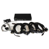 4-Port USB DVI KVM Switch with DDM Fast Switching Technology - High-Def Resolution & Cables