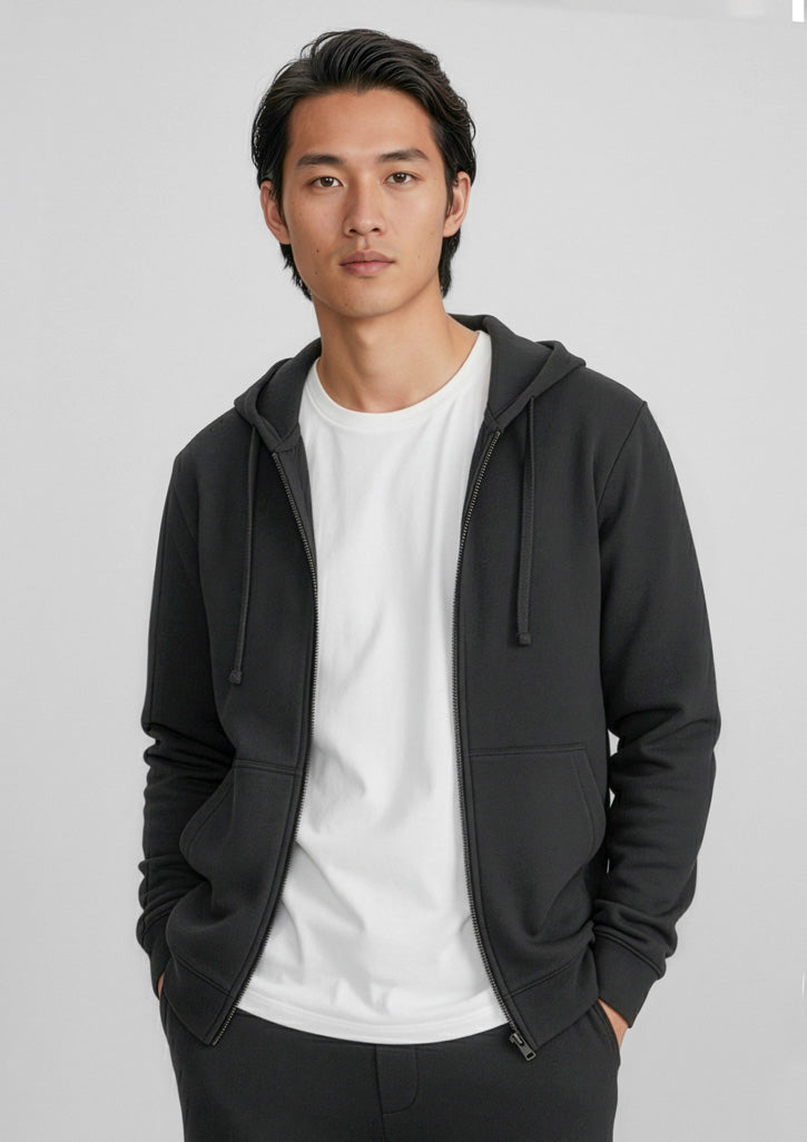 Crew Mens Zip Hoodie - Black