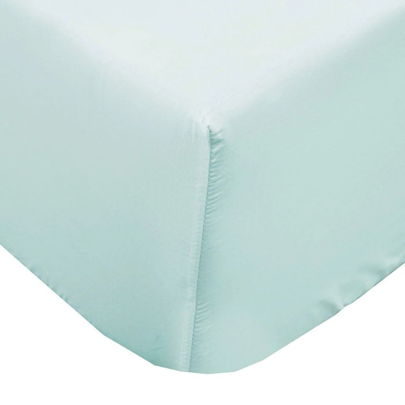 Fitted Sheet - Bambury Plain Dyed Queen (Sea Foam)