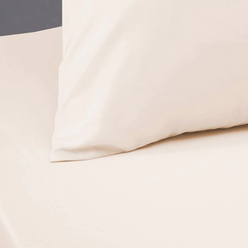 King Single Sheet Set - Fitted - Bambury Plain Dyed BONUS Pack (Sand)